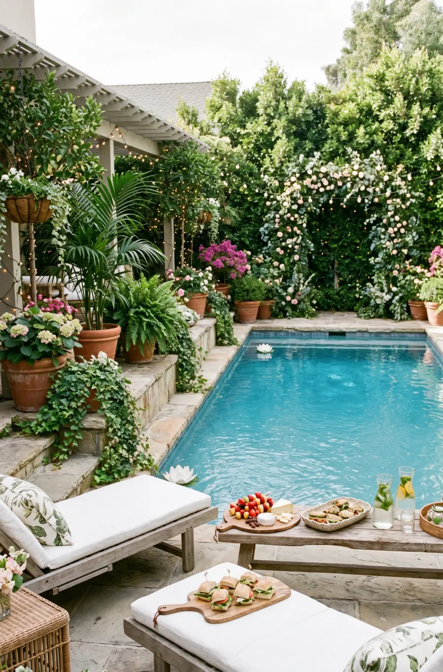 Garden Meets Pool Party Theme