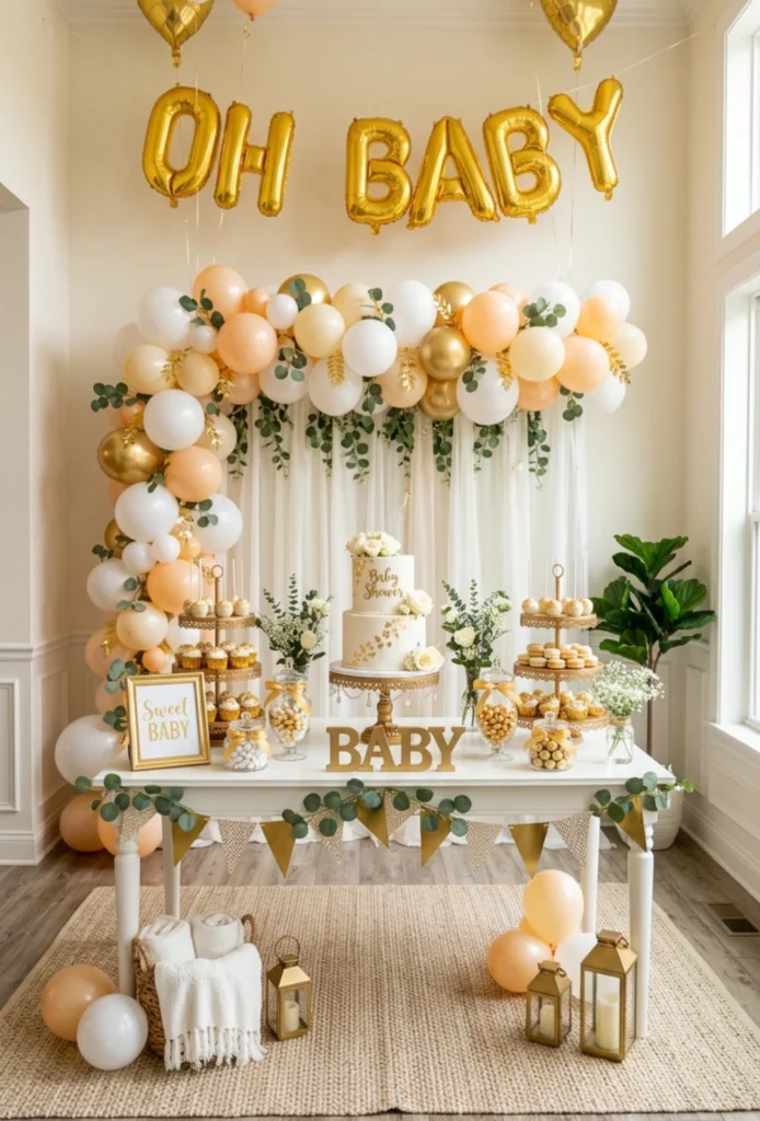 Gold Accent Dessert Table Styling