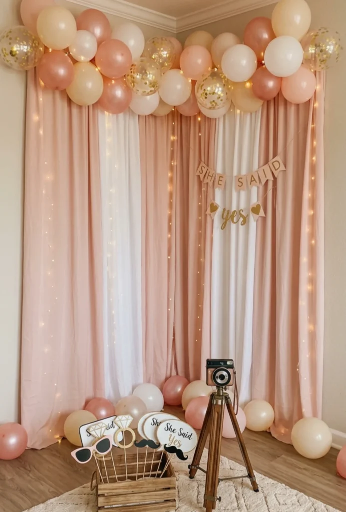 Handmade Photo Booth Corner Setup
