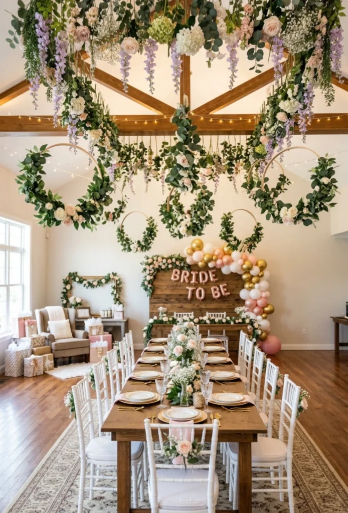 Hanging Floral Ceiling Installations