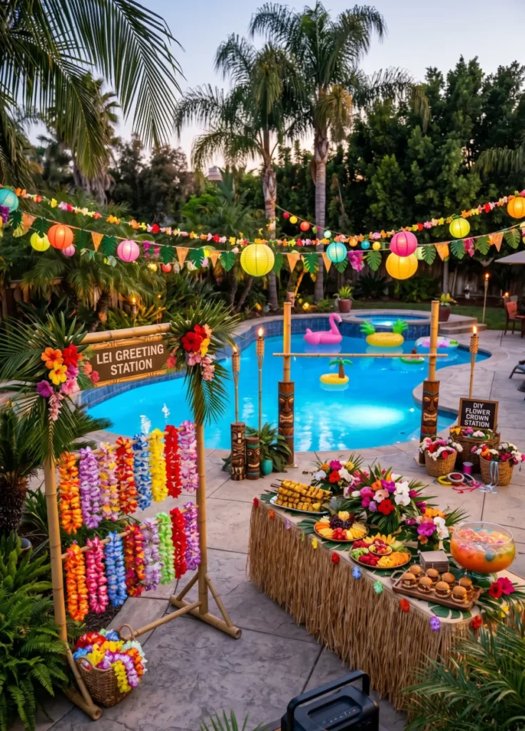 Hawaiian Luau Pool Party
