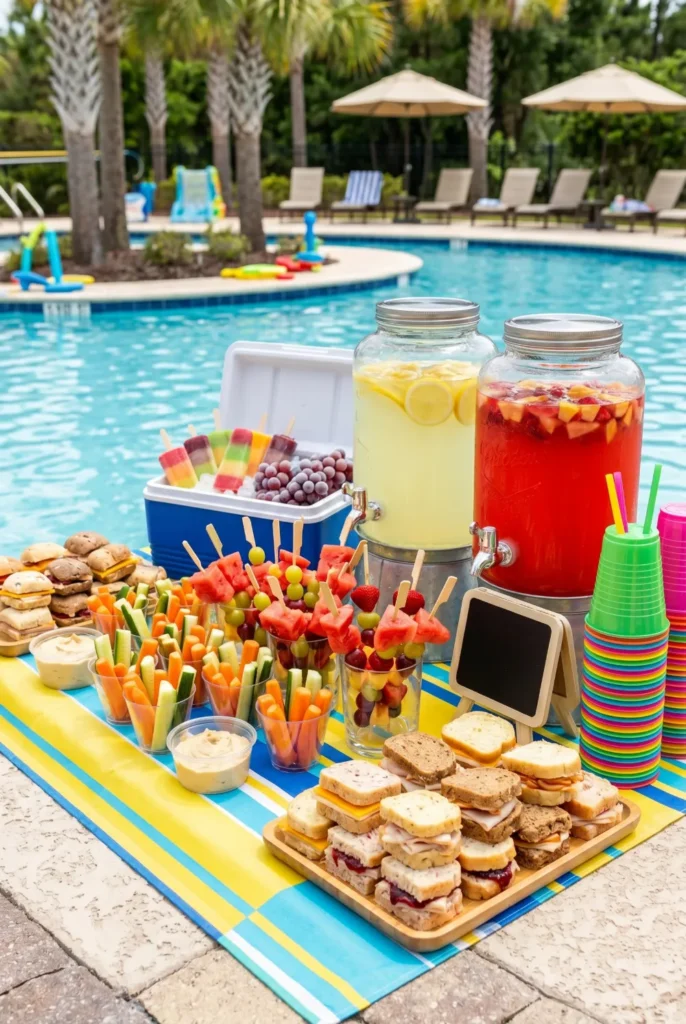  Healthy Snack and Juice Bar Pool Party