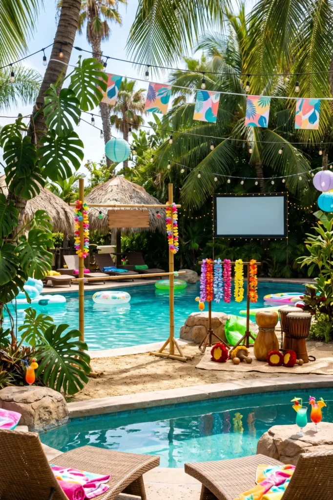 Hula Dance and Limbo Game Party