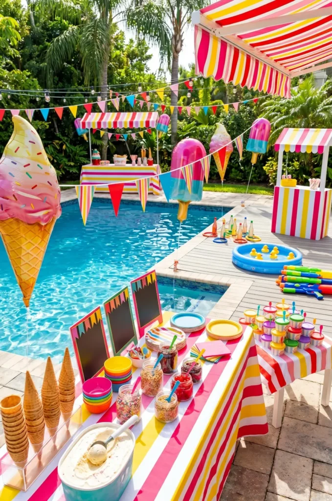 Ice Cream Carnival Pool Party