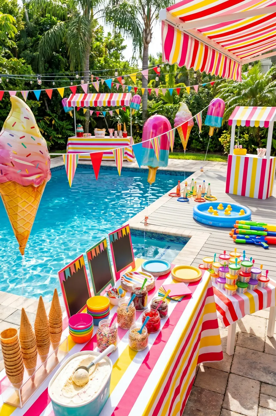 Ice Cream Carnival Pool Party
