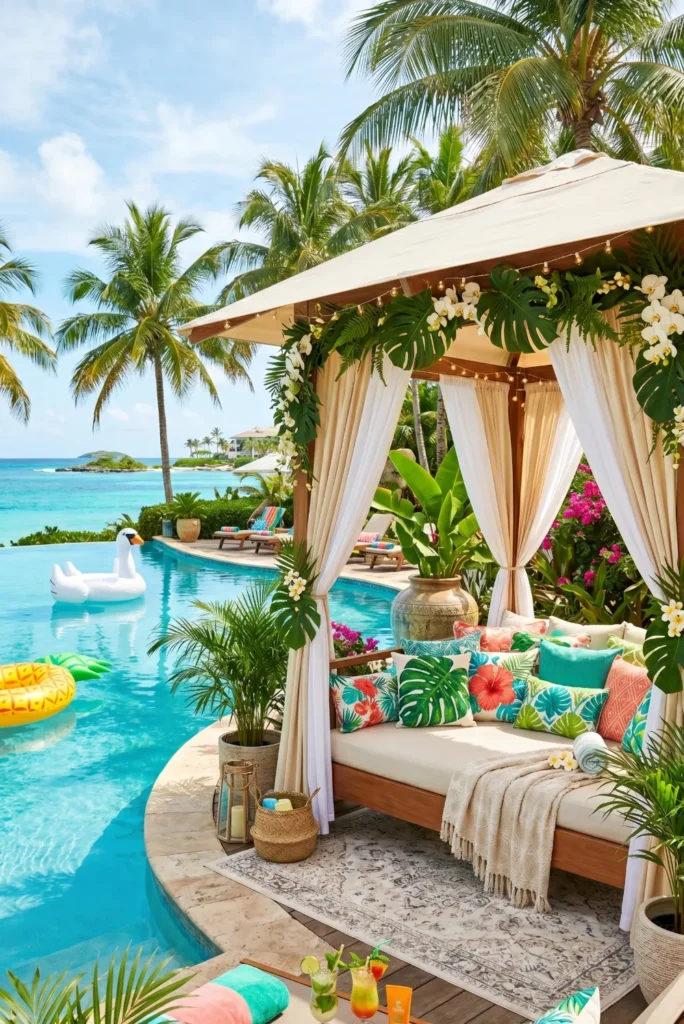 Luxury Island Cabana Lounge Pool Party
