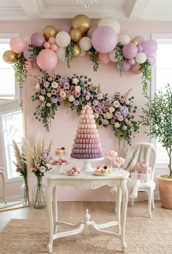 Macaron Tower Dessert Table