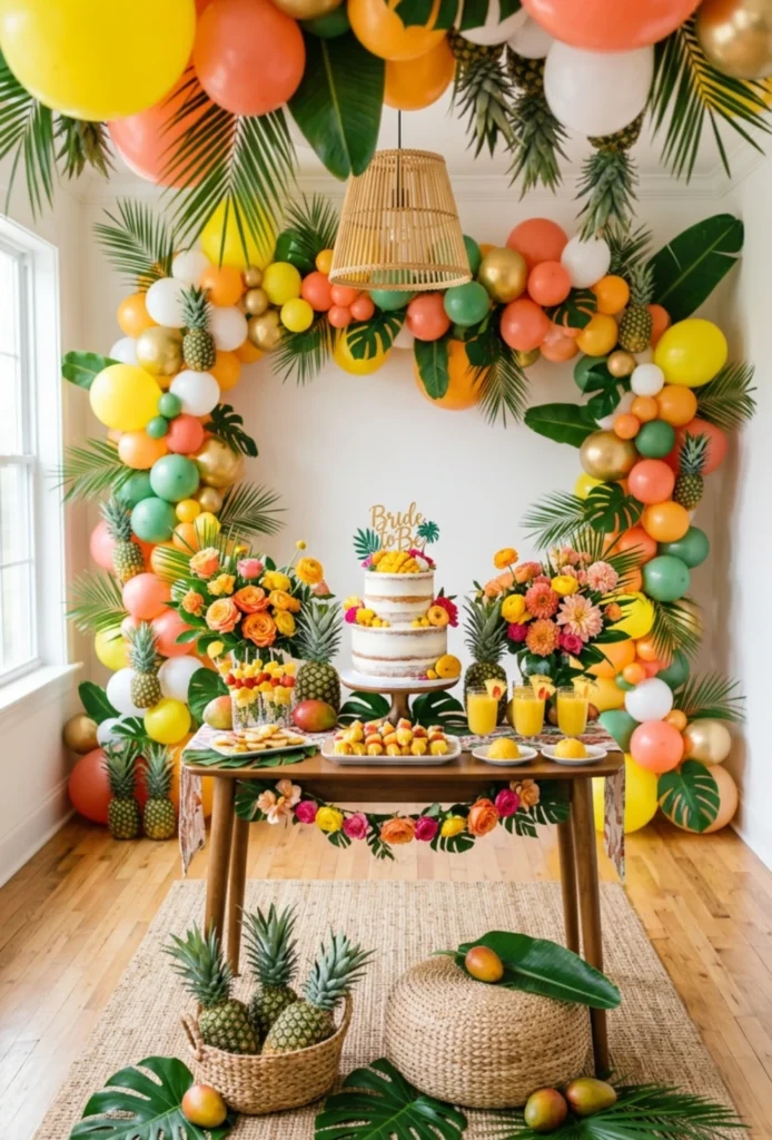 Mango & Pineapple Tropical Fruit Party Theme