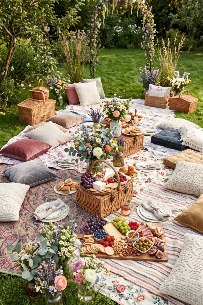 Meadow Picnic Blanket Setup