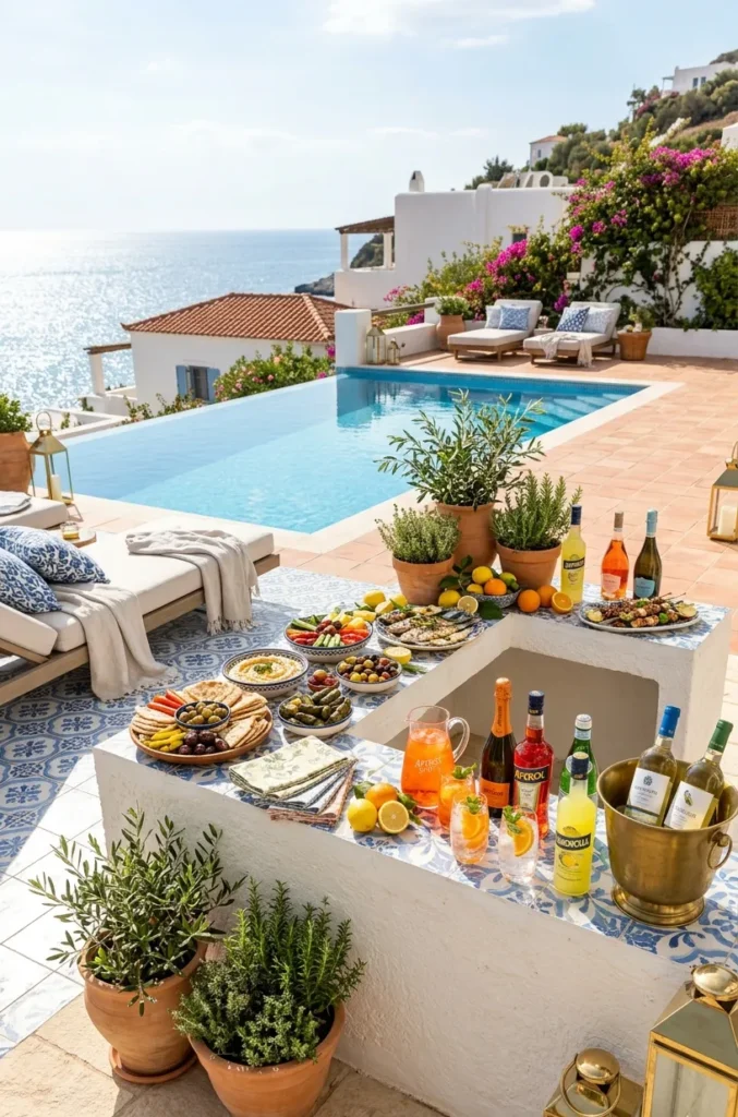 Mediterranean Riviera Pool Party Theme