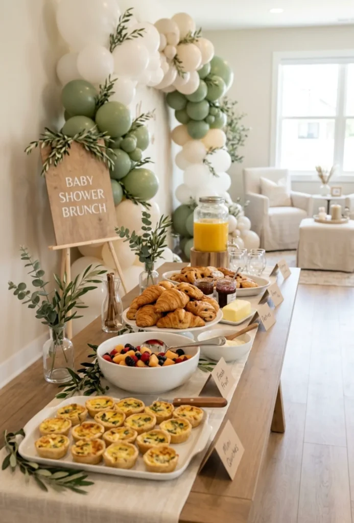 Minimalist Brunch Buffet Setup