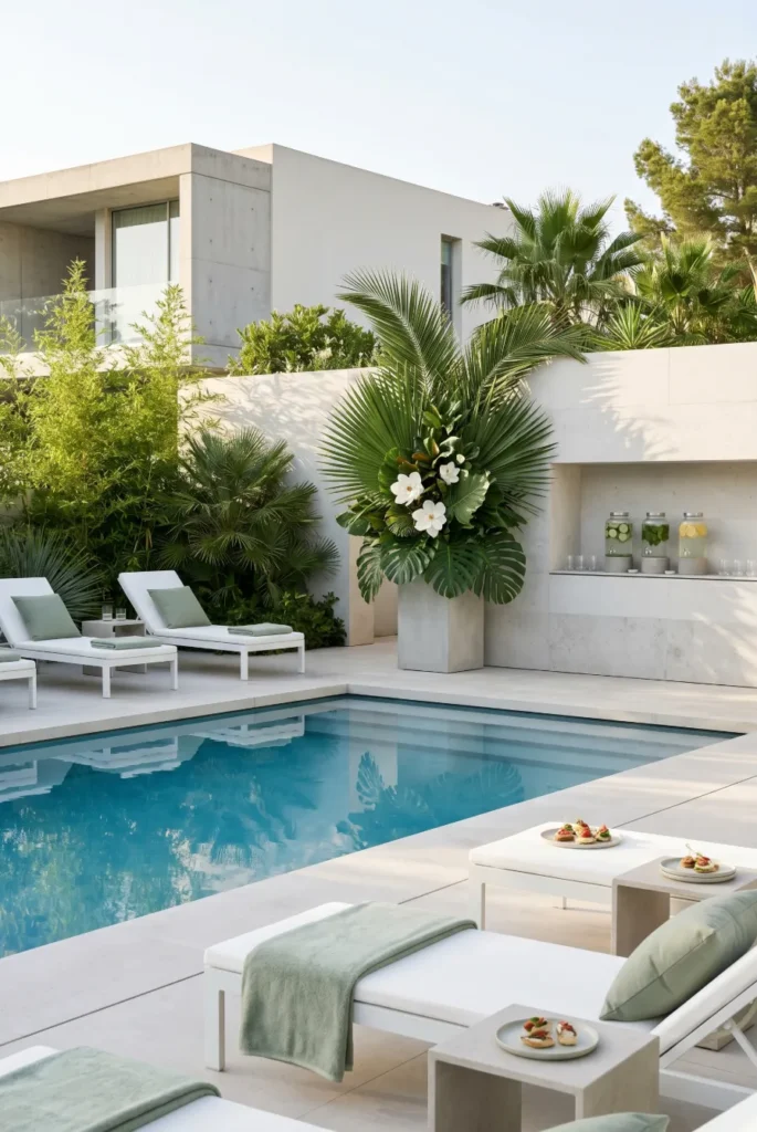 Minimalist Zen Poolside Party