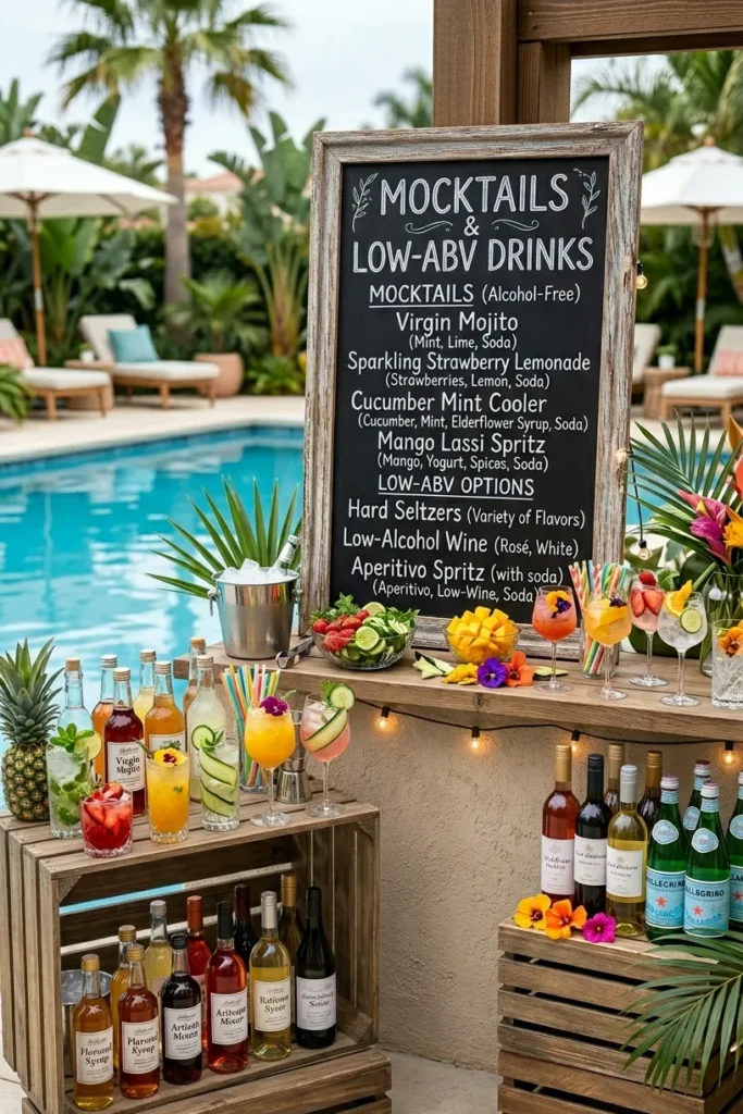 Mocktail & Low Alcohol Trendy Drink Bar