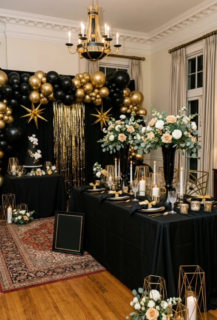 Modern Glam Black & Gold Theme