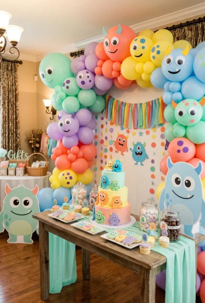 Monster Cute Baby Theme Friendly Monsters