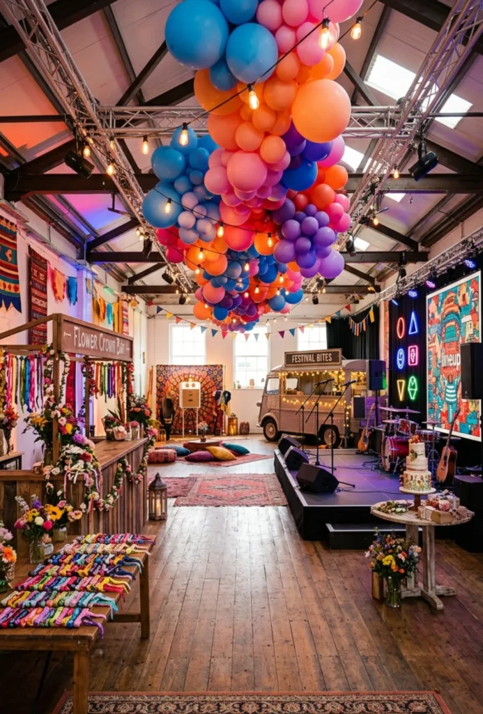 Music Festival Themed Engagement Party
