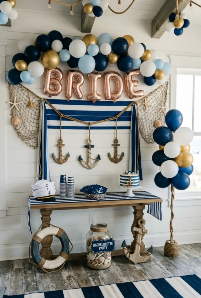 Nautical Navy and White Sailor Theme