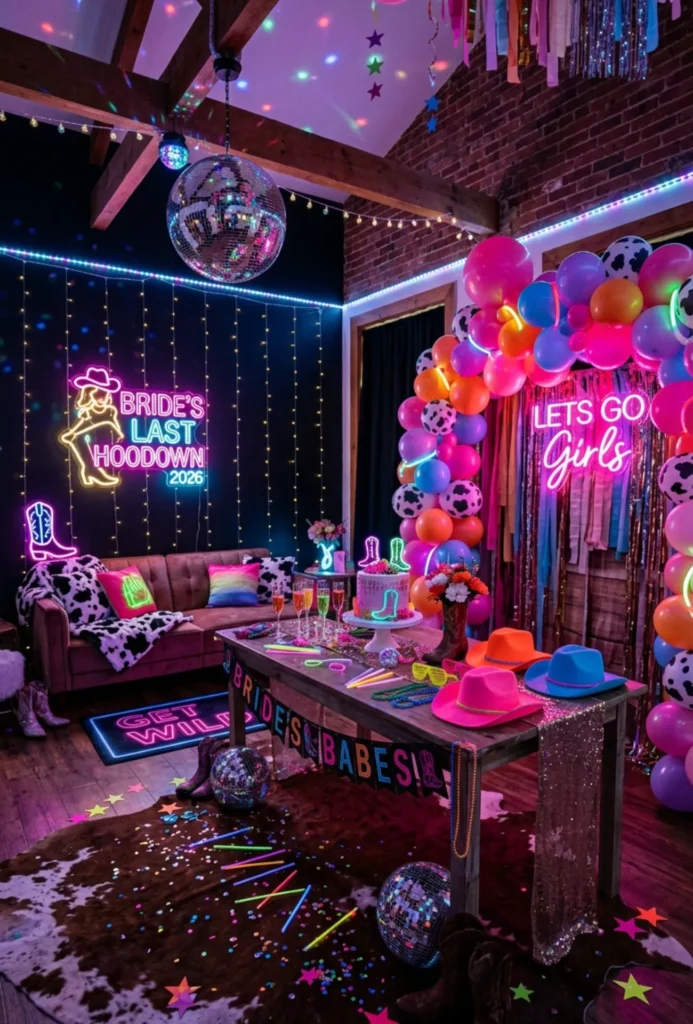 Neon Cowgirl Night Party