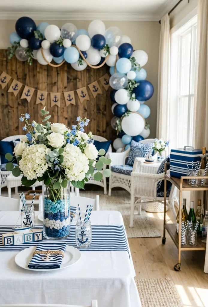 Ocean Breeze Blue and White Coastal Theme