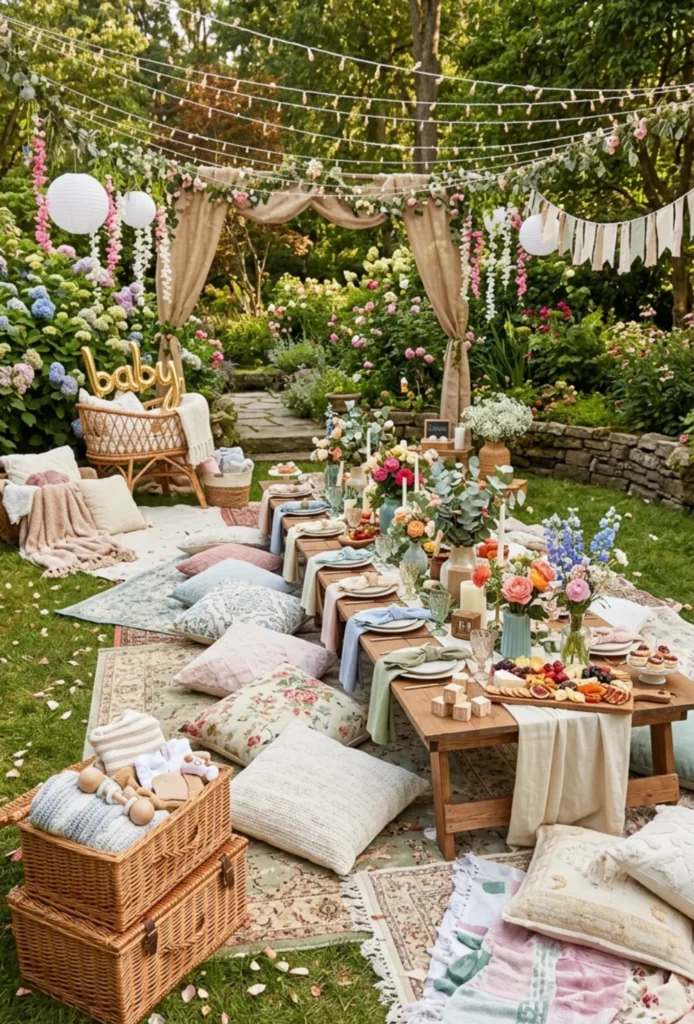 Outdoor Garden Picnic Setup