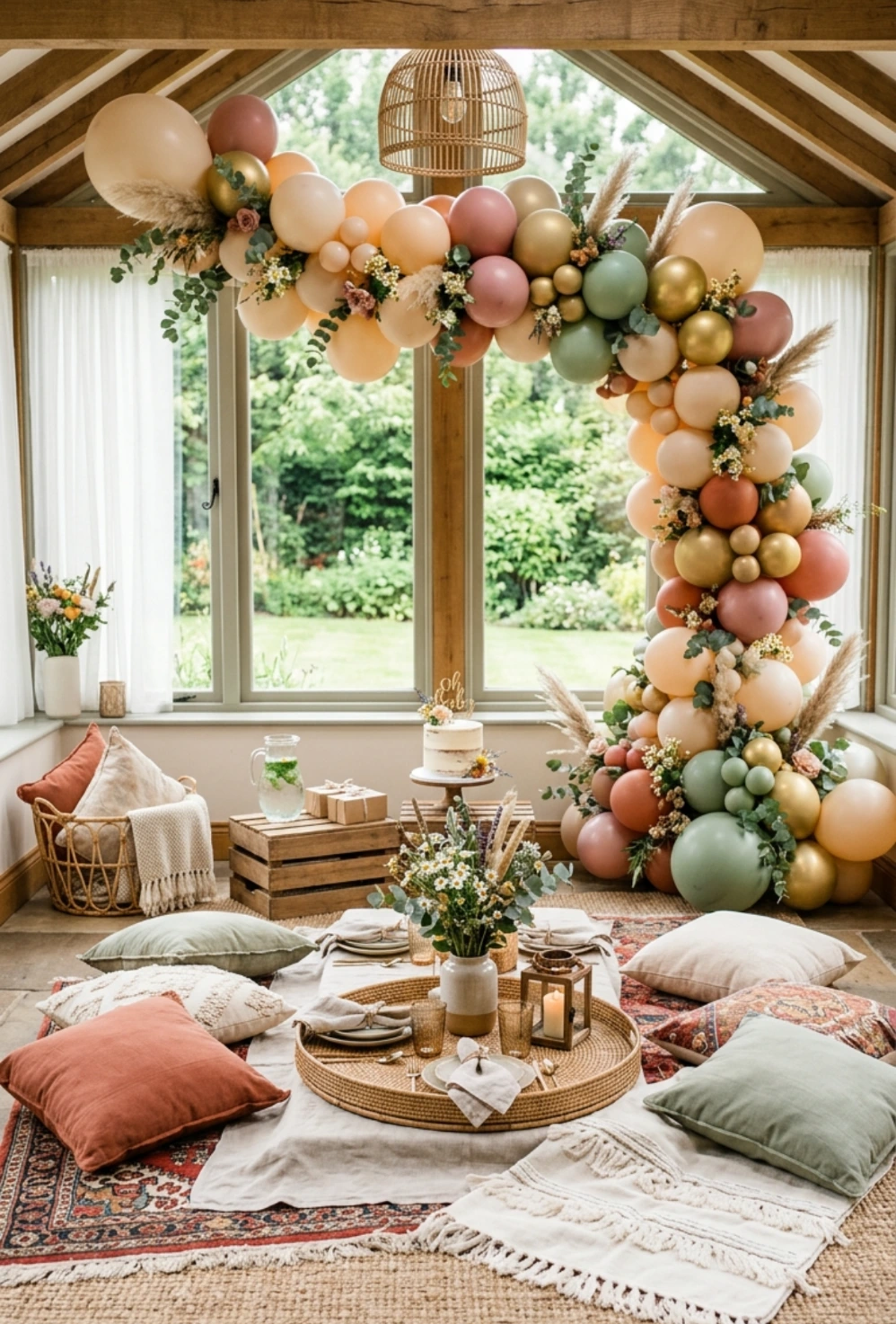 Outdoor Picnic Blanket Setup