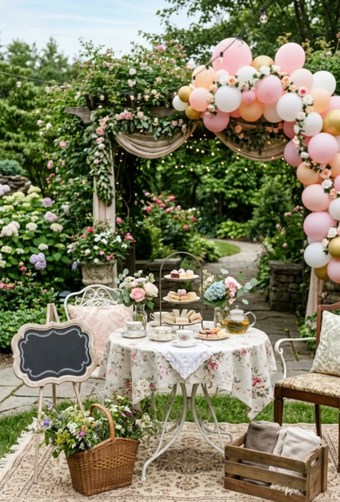 Outdoor Tea Party Setup