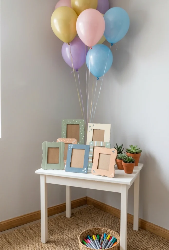 Painted Cardboard Photo Frames for Guests
