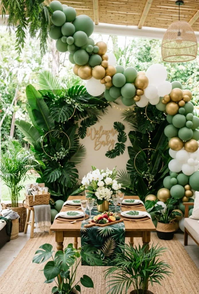 Palm Leaf Jungle Summer Theme