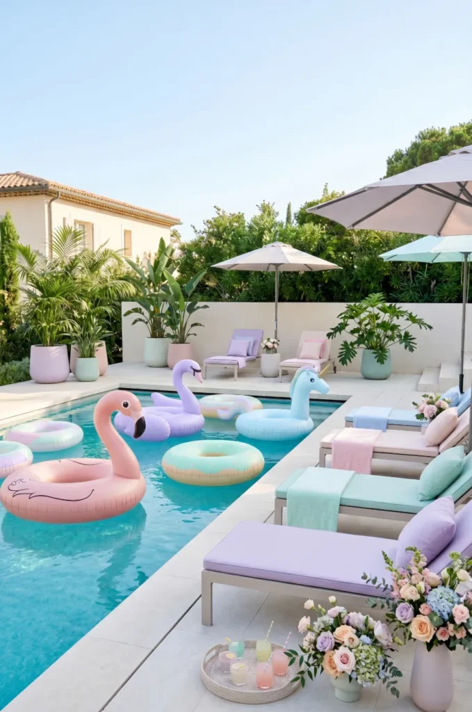 Pastel Aesthetic Pool Party