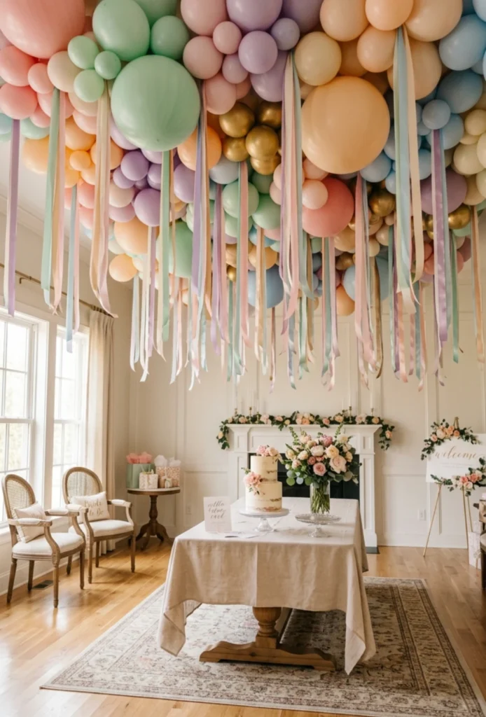 Pastel Balloon Ceiling Decor