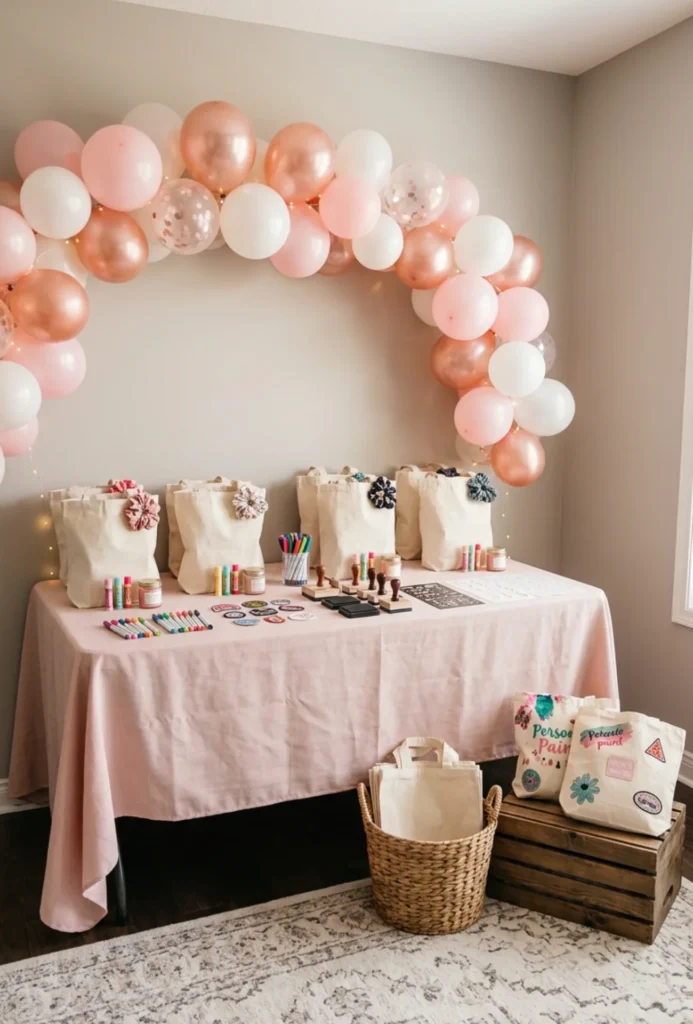 Personalized Bachelorette Party Tote Bags Station