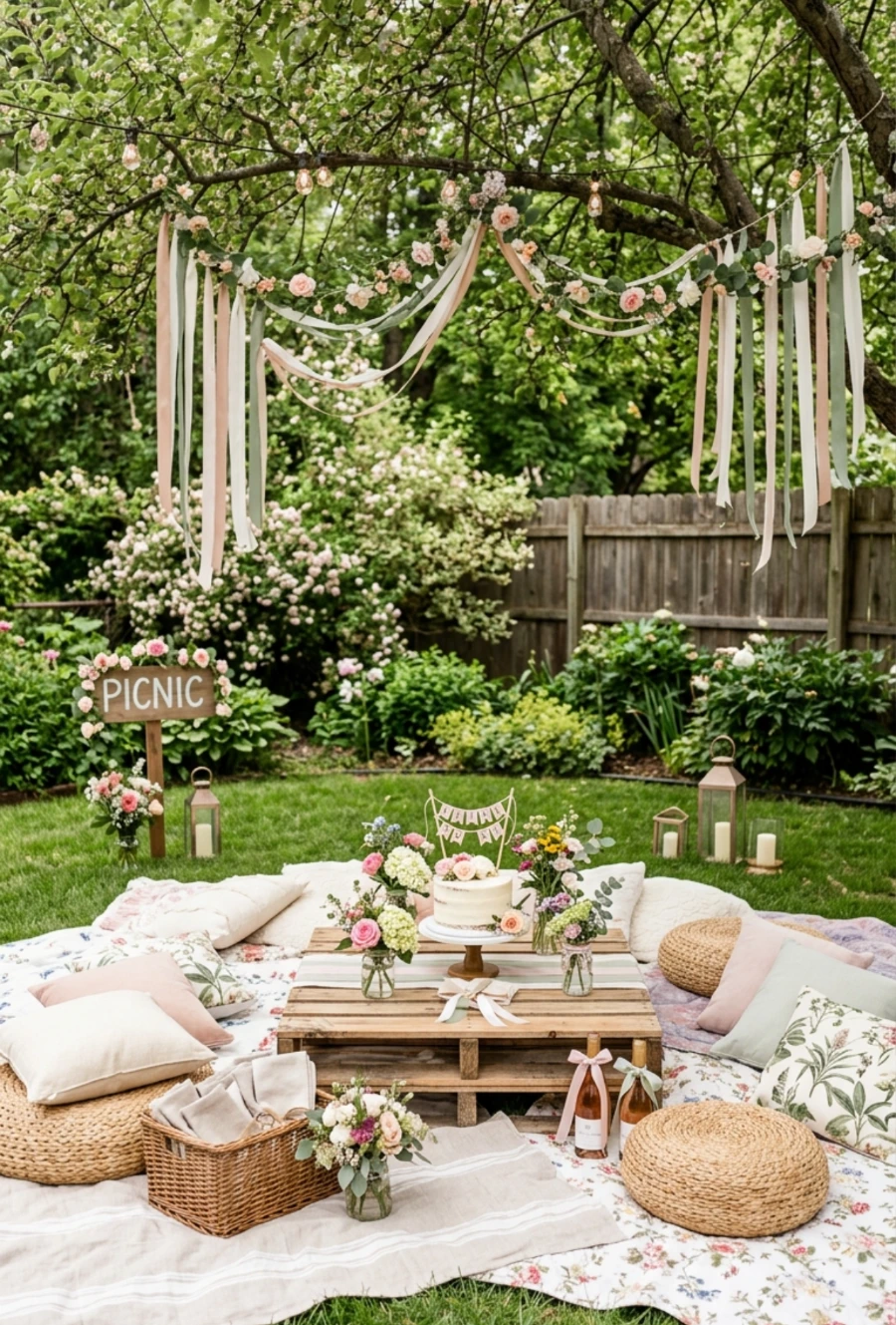 Picnic Blanket Garden Celebration