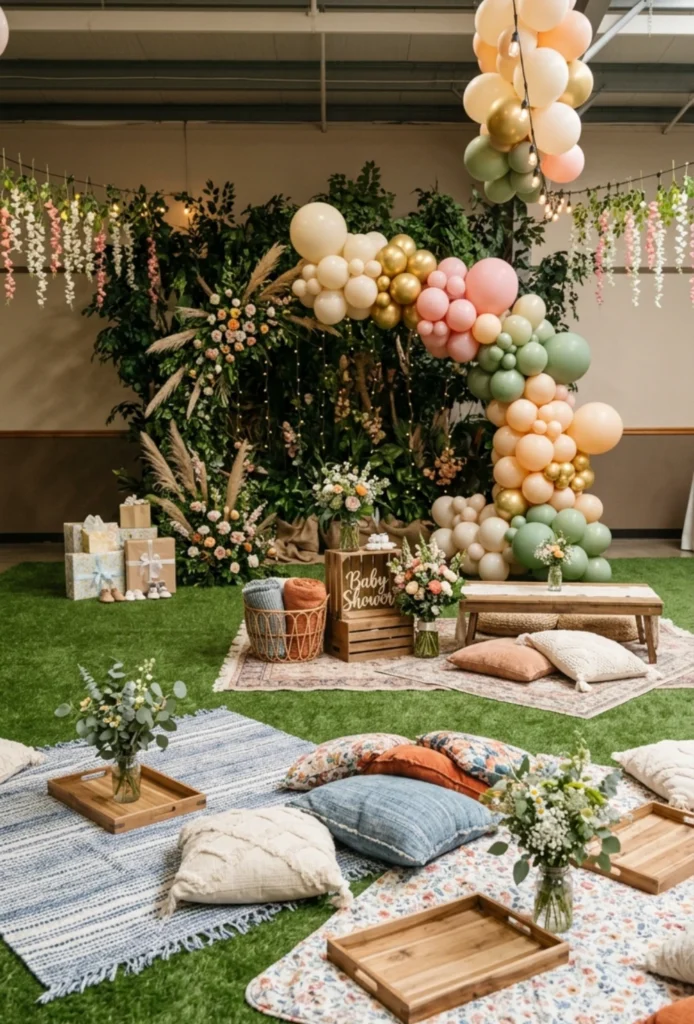 Picnic Blanket Lawn Party Setup