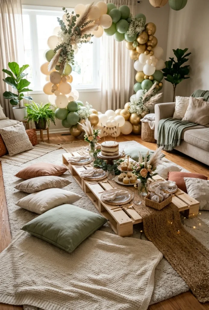 Picnic Style Floor Seating Setup
