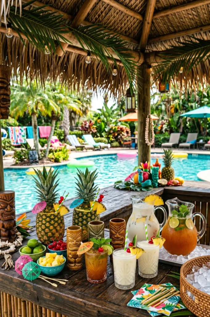 Pina Colada and Mai Tai Drink Bar Theme