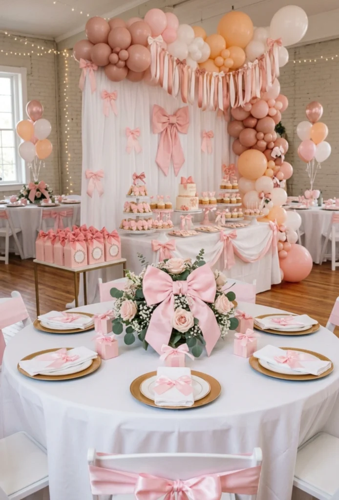 Pink Bow "It's a Girl" Theme