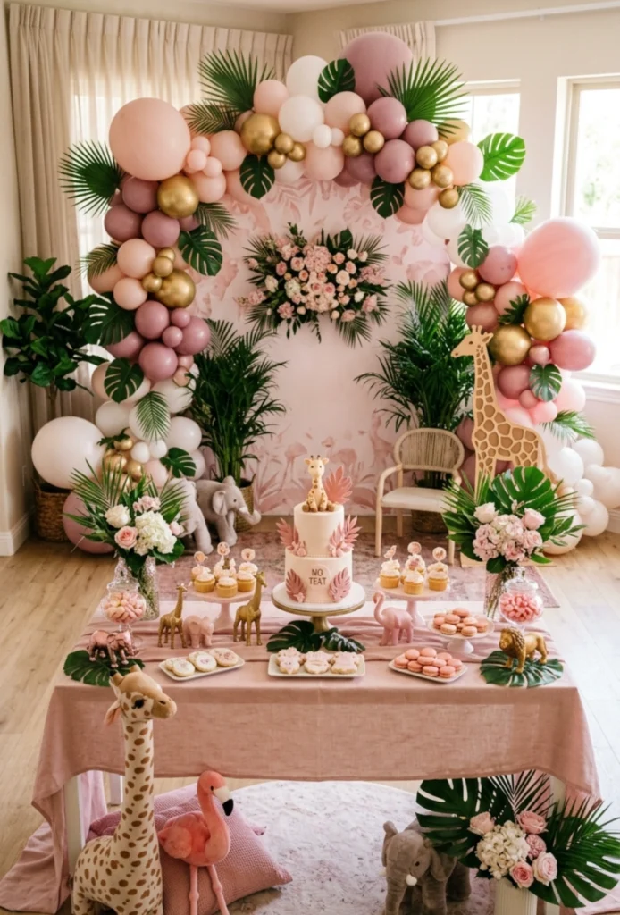  Pink Safari Jungle Theme