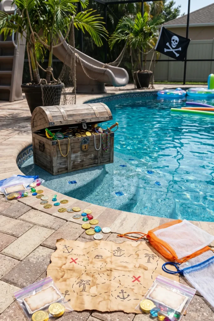 Pirate Treasure Hunt Pool Party