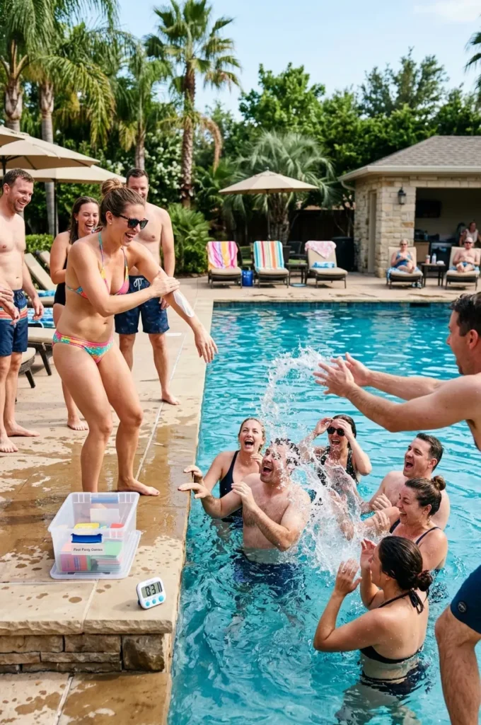 Poolside Charades Game