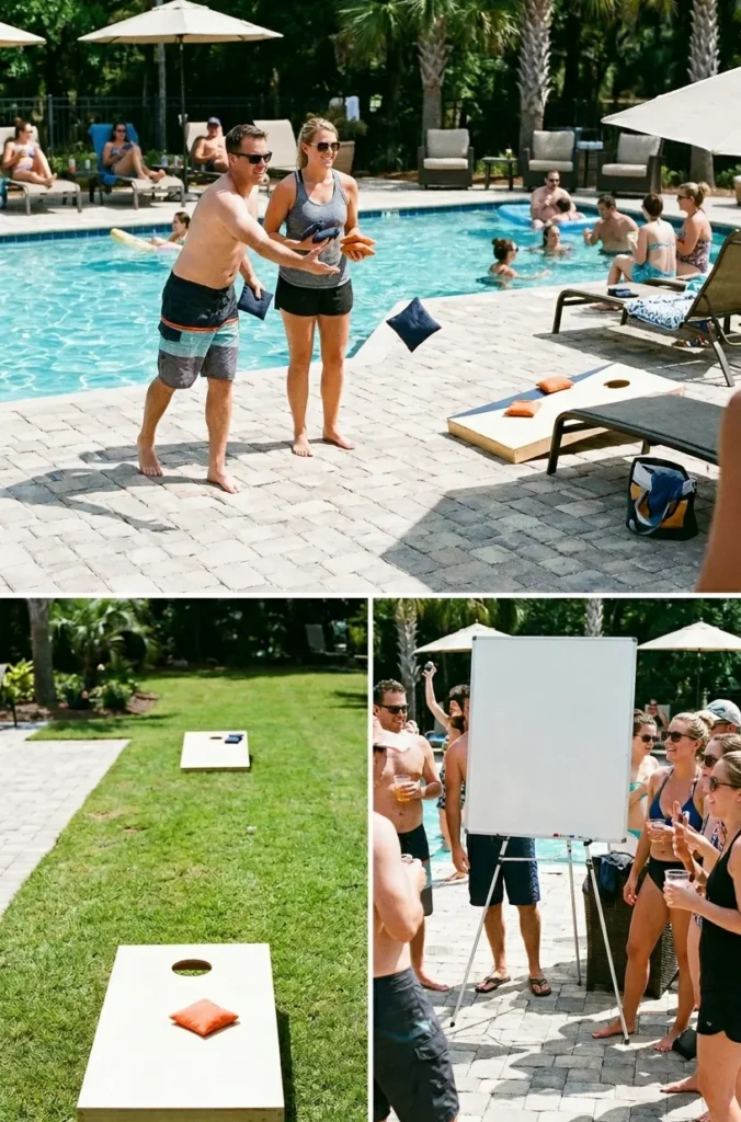  Poolside Cornhole Competition