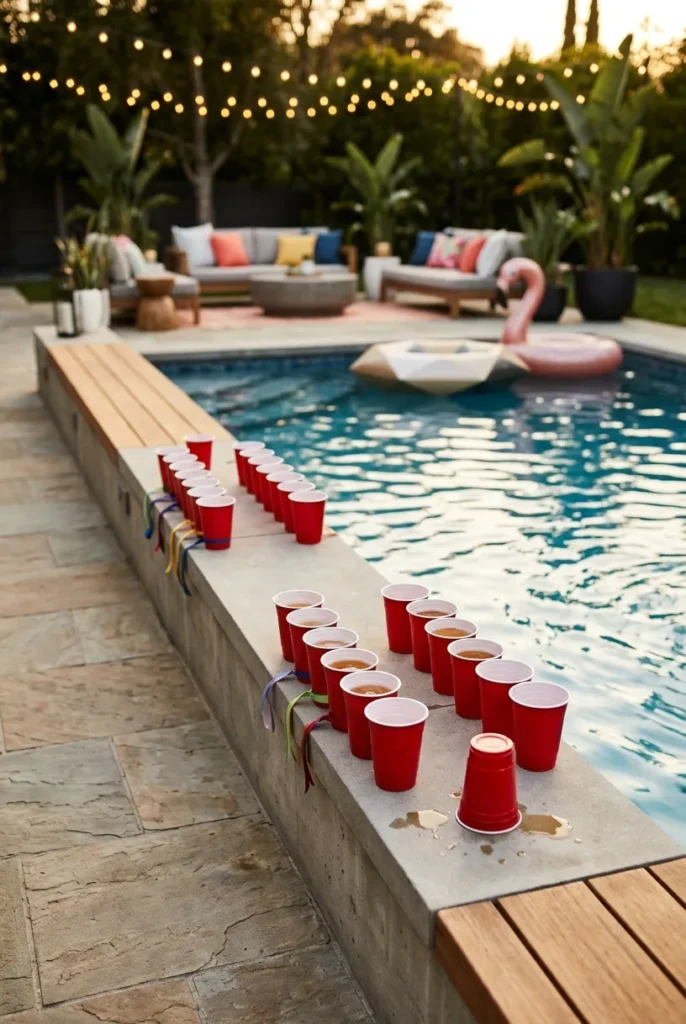 Poolside Flip Cup Challenge