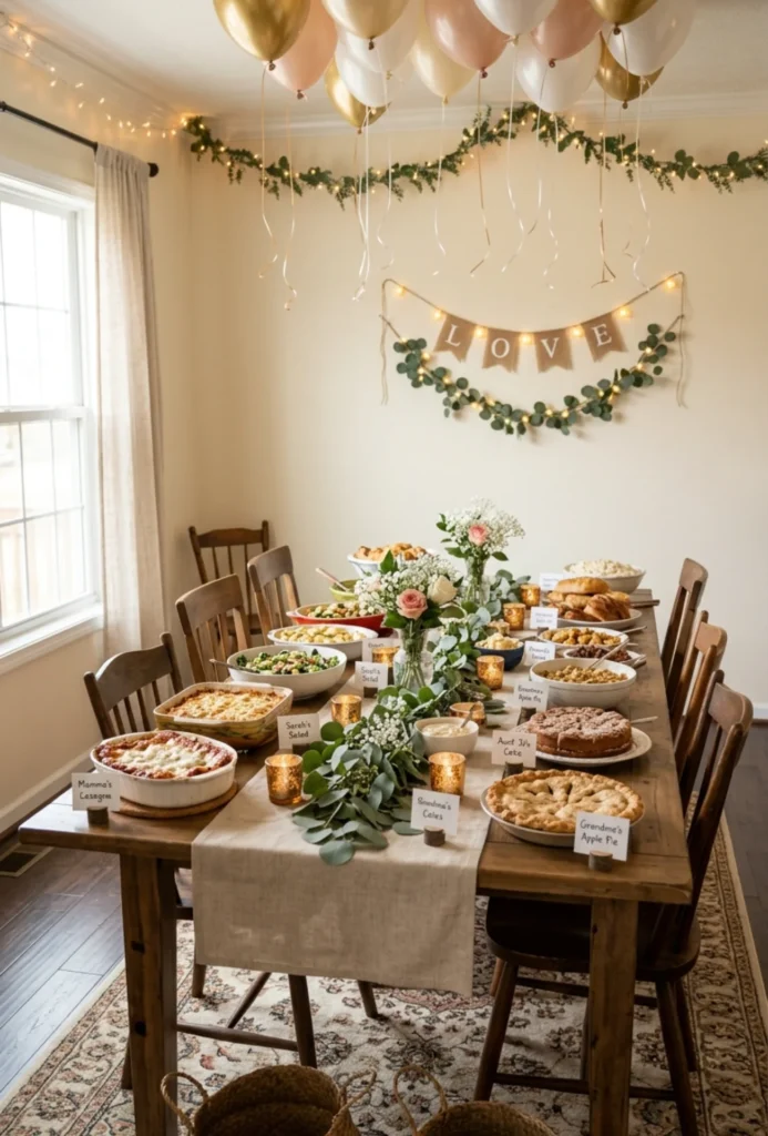 Potluck Style Engagement Dinner Party