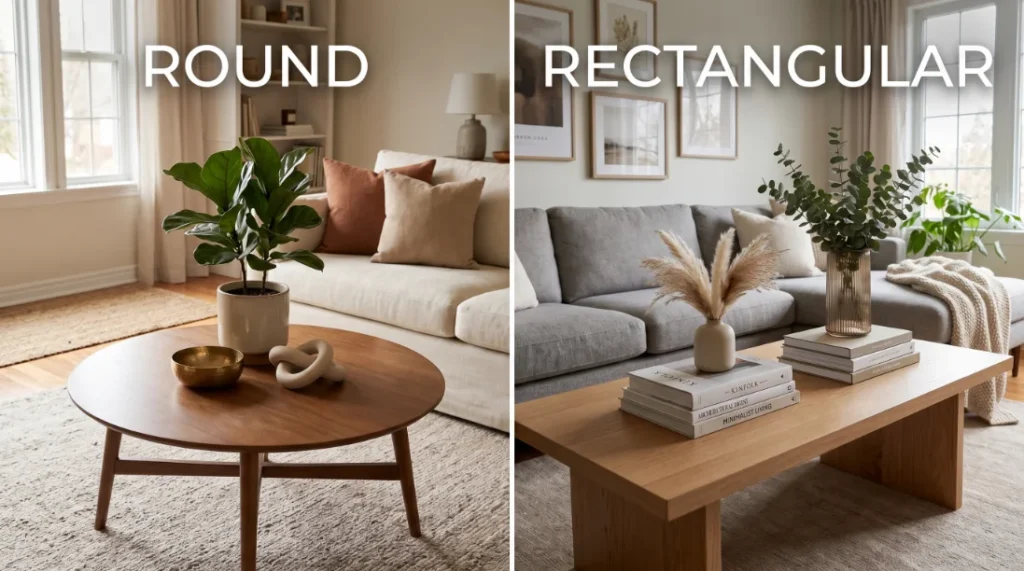 Round vs Rectangular Coffee Table