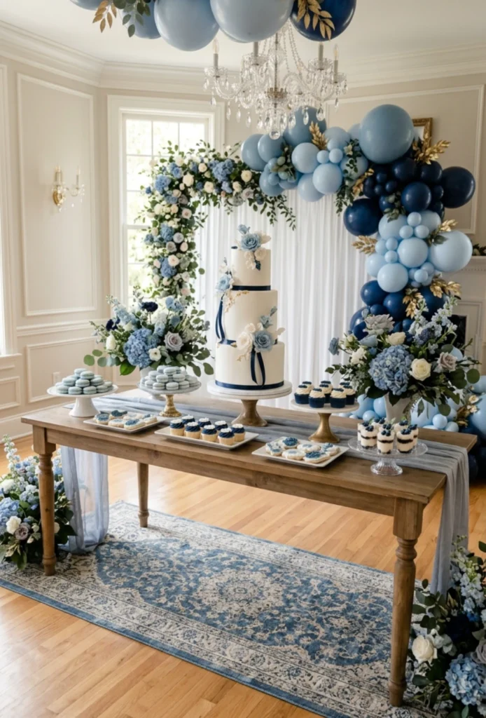 Something Blue" Themed Dessert Table