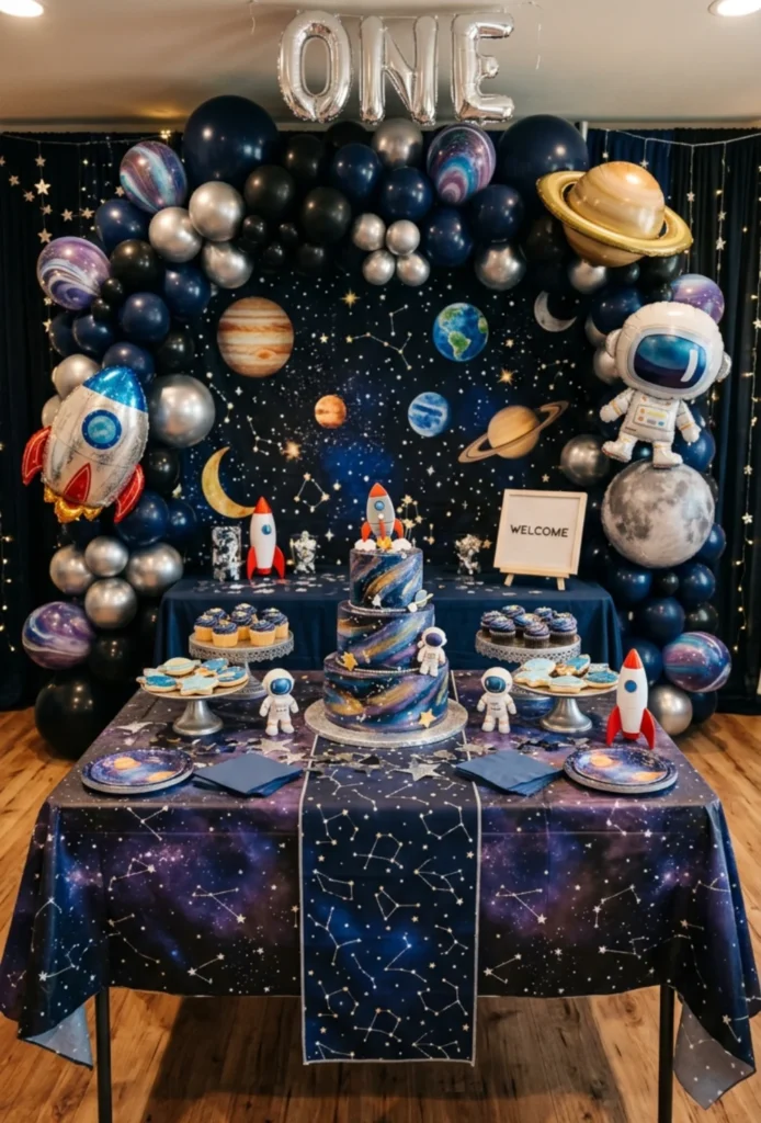 Space Galaxy Astronaut Theme