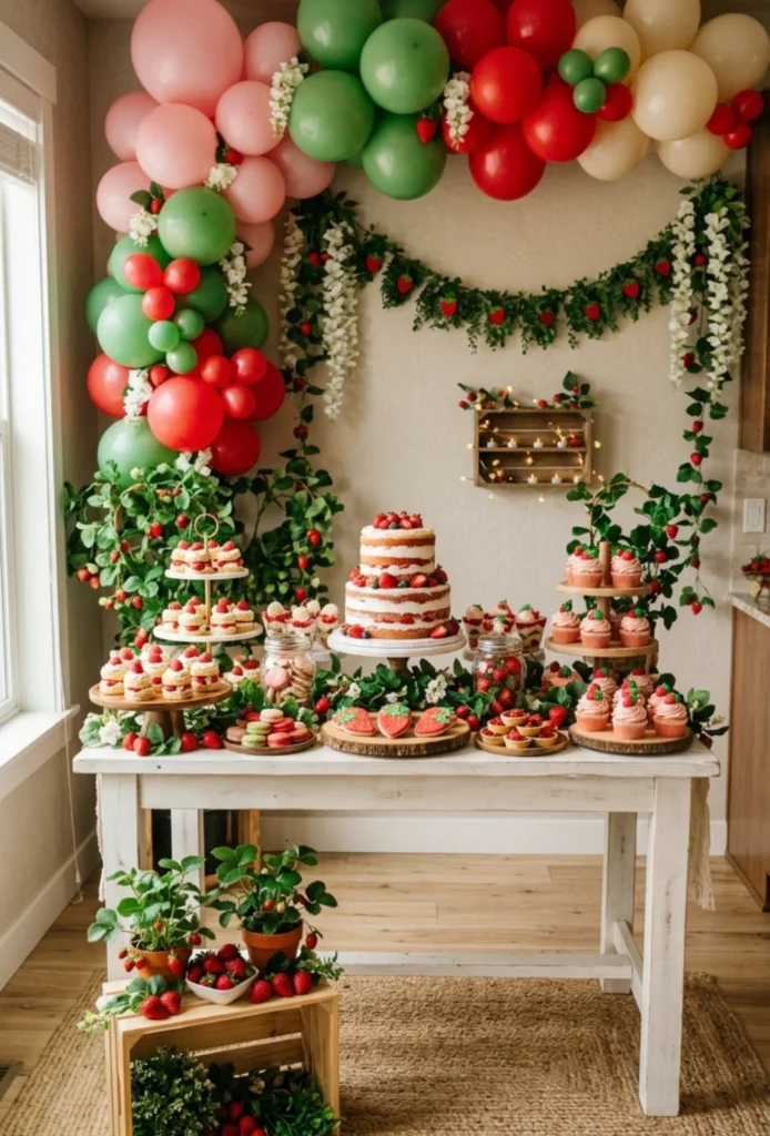 Strawberry Garden Themed Sweets