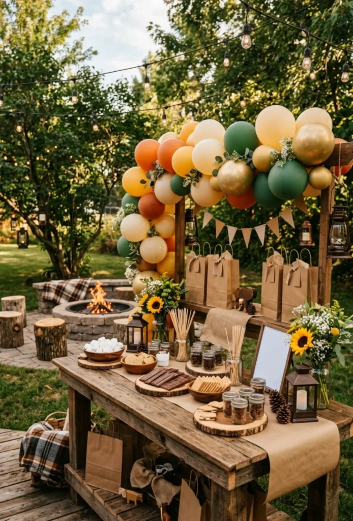 Summer Campfire Smores Baby Shower