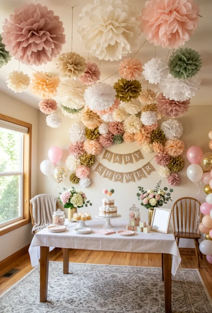 Tissue Paper Pom Pom Decor