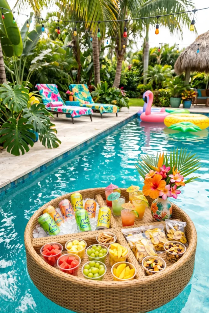 Tropical Floating Snack and Drink Station