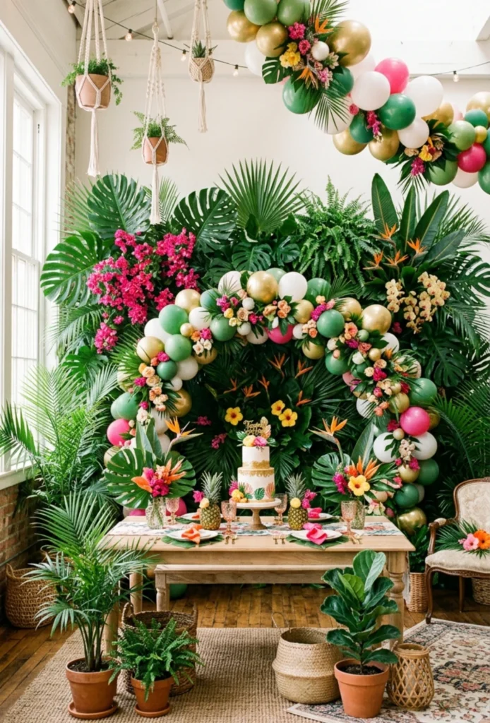 Tropical Palm Leaf Jungle Theme
